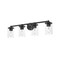 Z-Lite Thayer Vanity, 4-Light, 30.75 In.W x 5.75 In.L x 8.75 In.H, Matte Black/Clear 742-4V-MB - alternate 2